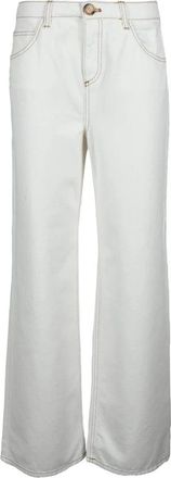 L'autre Chose White High-Waisted Jeans