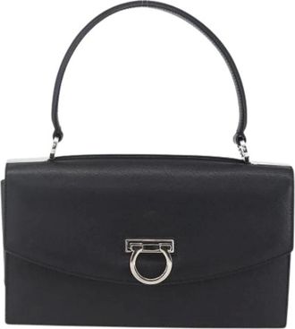 Ferragamo Pre-owned Handbags, female, Black, Size: ONE SIZE Pre-owned Gancini Handbag