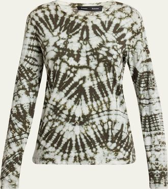 Proenza Schouler Mia Long-Sleeve Tie Dye Top