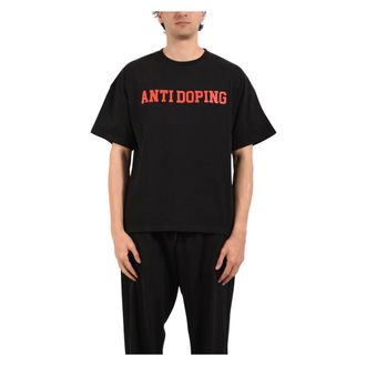 Msgm T-Shirts, male, Black, Size: XL Crew Neck T-Shirt