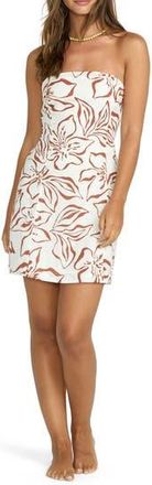 Billabong Bright Blooms Strapless Minidress in Salt Crystal at Nordstrom Rack, Size X-Small