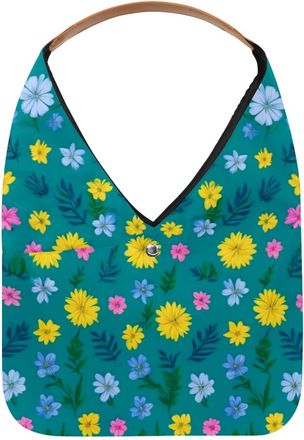 Generic Aesthetic Flower Reusable Lightweight Grocery Bags - Foldable Into Compact Pouch, Washable & Sturdy, Multipurpose for Shopping and Travel