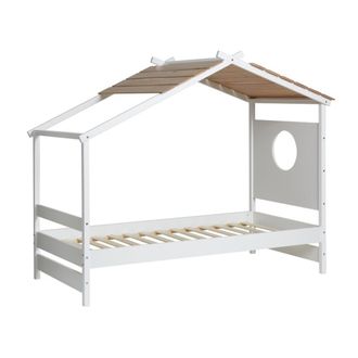 Muemue Cama caba&ntilde;a madera blanco 90x190cm