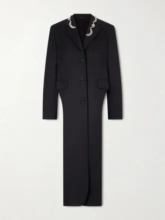 Simone Rocha Cappotto Cut-out Con Decorazione - Nero