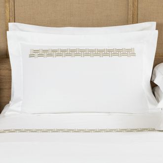 Frette Basket Weave Embroidered Sham | Frette
