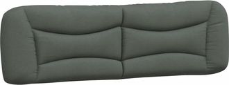 vidaXL Cabecero De Cama Acolchado Hvar Tela Gris Oscuro 193 Cm Vidaxl