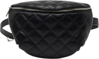 Chanel Pre-owned Vintage Sling Bag - Dames - Vintage Heuptassen - Zwart - ONE Size - Leer - Vintage