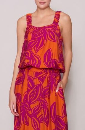 Melloday Bubble Tank in Orange /Magenta at Nordstrom Rack, Size X-Small
