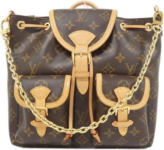 Louis Vuitton Marron Coated Canvas Backpack (Pre-Owned)