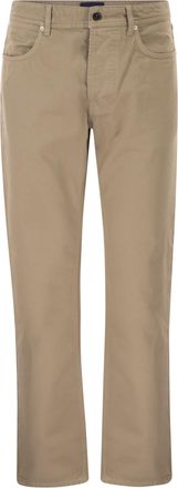 Stone Island broek met 5 zakken van katoenen keperstof