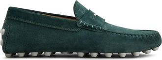 Tod's Gommino suede loafers - men - Calf Suede/Rubber/Calf Suede/Calf Leather - 8.5 - Green
