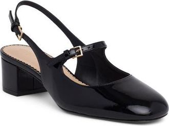 Cinq &agrave; Sept Diana Slingback Block Heel Pump in Black at Nordstrom, Size 7.5Us
