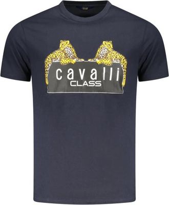 Cavalli T-shirt met korte mouwen - Heren - T-shirts - Blauw - XL - Katoen - Tops