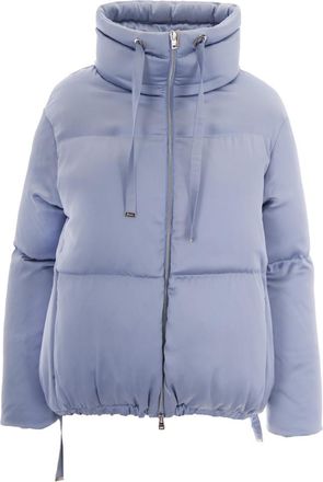 Herno Light Blue Mock Collar Jacket