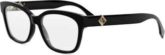 Fendi FE50124i Butterfly Acetaat Brillen - unisex - Brillen - Zwart - ONE Size - Accessoires
