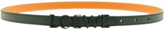 Loewe Gedurfd Bosgroen Logo Riem - unisex - Riemen - Groen - 80 CM - Leer - Accessoires