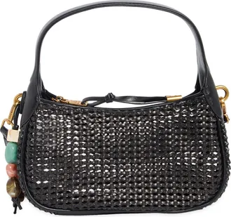 Steve Madden Mila Shoulder Bag in Black Woven Pu at Nordstrom Rack