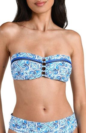 La Blanca Costa Azul Bandeau Bikini Top in Blue at Nordstrom, Size 10
