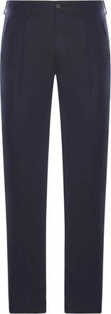 Incotex Chino con pieghe - Blu