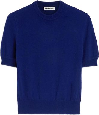 Jil Sander Wollen T-shirt - Blauw
