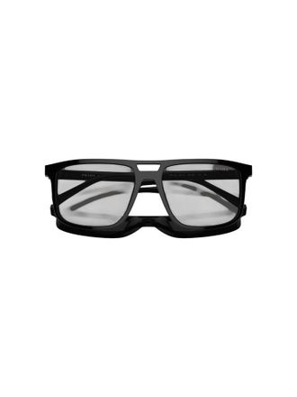 Prada 0PR Acetate Rectangle Sunglasses - Black