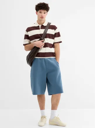 Djab Mens Double-knit long Bermuda Shorts Baggy fit