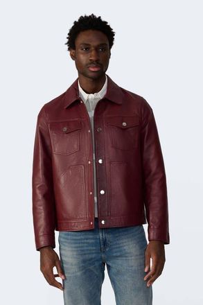 FURNIQ Jude Leather Jacket in Burgundy at Nordstrom, Size X-Small