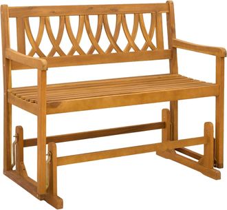 vidaXL Banco Deslizador De Jard&iacute;n Natural 110 X 59 X 97 Cm Vidaxl
