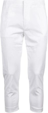 Dondup Ariel Cropped Broeken - Dames - Vrijetijds broeken - Wit - L - Katoen - Broeken