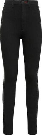 Philipp Plein Super High Waist Jegging - Dames - Skinny Jeans - Zwart - W26 - Katoen - Jeans