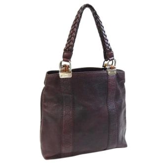 Gucci Pre-owned Handbags, female, Brown, Size: ONE SIZE Pre-owned Bamboo Tote Bag
