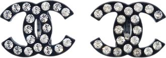 Chanel Orecchini a bottone CC 2005 - Nero