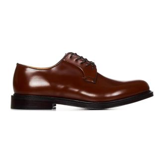 Churchs Bruine leren derby schoenen met veters - Heren - Nette schoenen - Bruin - 40 1/2 EU - Leer - Schoenen