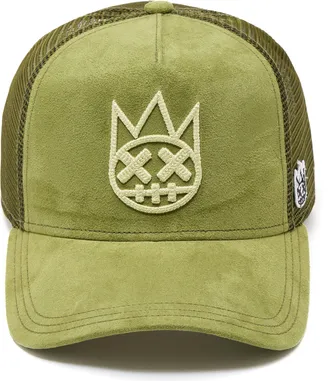 Cult of Individuality Logo Mesh Back Trucker Hat In Sphagnum