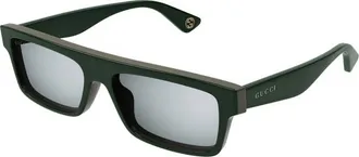 Gucci Silver Browline Mens Sunglasses GG1616S 003 57
