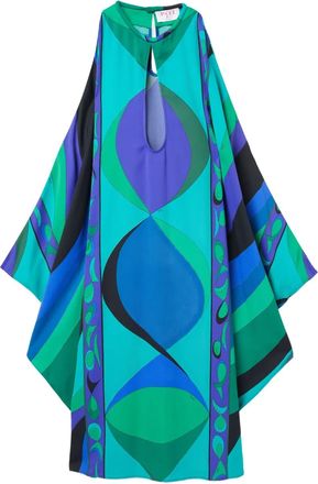 Pucci Caftano con stampa Iride - Blu