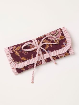 Fat Face FatFace Purple Floral Print Jewellery Wrap