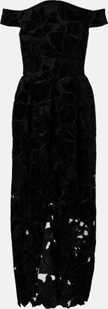 Erdem Cutout velvet and tulle cocktail dress