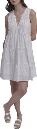 DKNY Eyelet Tiered Dress