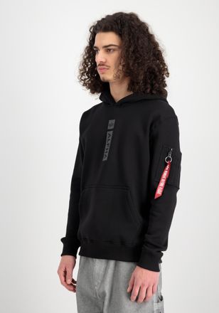 Alpha Industries Hoodie ALPHA INDUSTRIES Alpha Puff Print Hoodie, Herren, Gr. XL, schwarz, Obermaterial: 80% Baumwolle, 20% Polyester, regular fit, Sweatshirts Hoodie