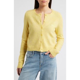 BDG Cozy Crewneck Cardigan in Yellow at Nordstrom Rack, Size X-Small