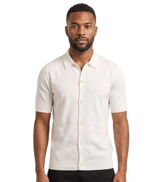 HUGO BOSS White Regular Solid Shirts