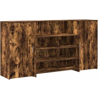 vidaXL Vidaxl - Mostrador De Recepci&oacute;n Roble Ahumado 200x50x103,5 Cm