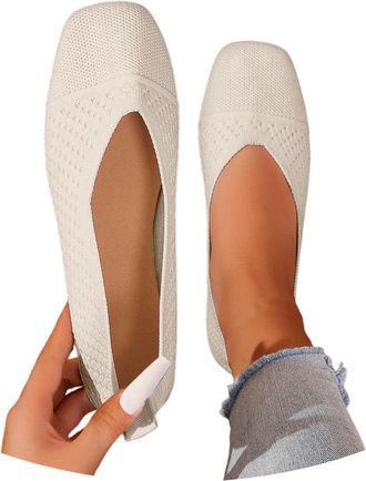 Generic Womens Casual Canvas Shoes Lightweight Breathable Slip-On with Soft Cushioned Sole for Everyday Comfort and Everyday Wear (Beige, 4.5)