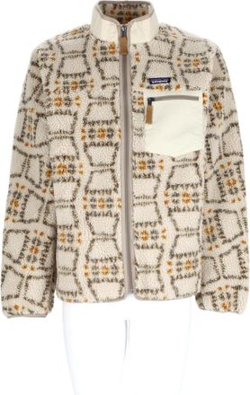 Patagonia Multicolor Textured Geometric Fleece Down Jacket