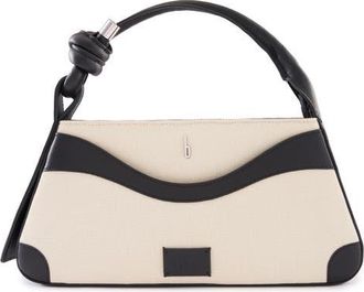 Behno Melina Canvas Crossbody Satchel in Sand/black at Nordstrom