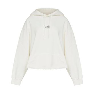 Maison Margiela Hoodies, female, White, Size: M Hooded Sweatshirt