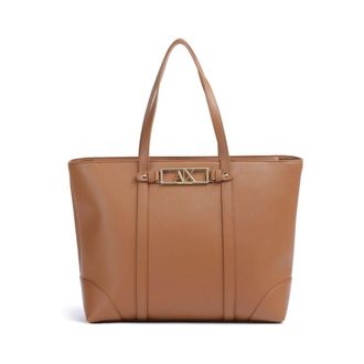 A|X Armani Exchange Tote Bags, female, Brown, Size: ONE SIZE Polly M Tote Bag