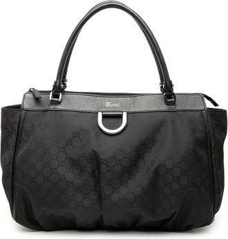 Gucci Pre-owned Gucci Large GG Nylon Abbey D Ring Tote Ladies 341491 520981