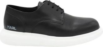 Karl Lagerfeld Granby Veterschoen - Heren - Veterschoenen - Zwart - 46 EU - Leer - Schoenen